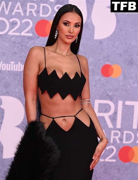 Maya Jama Flashes Her Boobs And Abs In A Very Skimpy Dress At The Brit