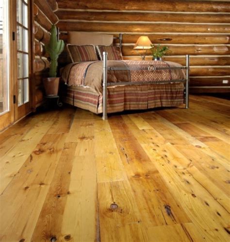 Reclaimed Milled Barnwood In Log Home Carlisle Wide Plank Floors