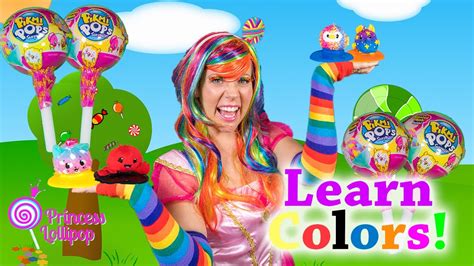 Surprise Pikmi Pops Help Princess Lollipop Teach Colors Youtube