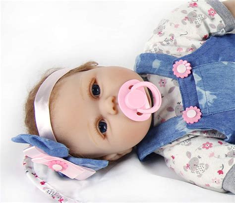 Ziyiui 22inches Reborn Girls Baby Dolls Realistic Soft Silicone Newborn
