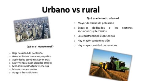 Población Urbana Y Población Rural Cuadro Comparativo