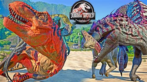 Scorpius Rex E750 Gen 3 Vs Max Level 40 Dinosaurs Fight 🌍 Jurassic