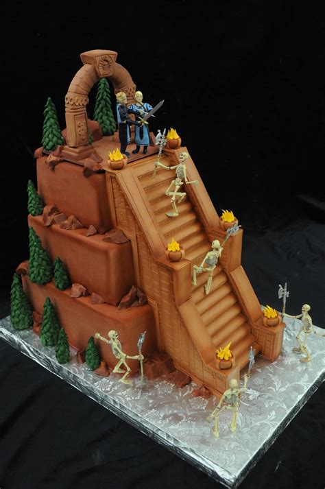 Skeleton Battle Wedding Cake