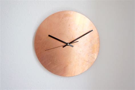 4 Copper Raw Wall Clock Hunting Handmade