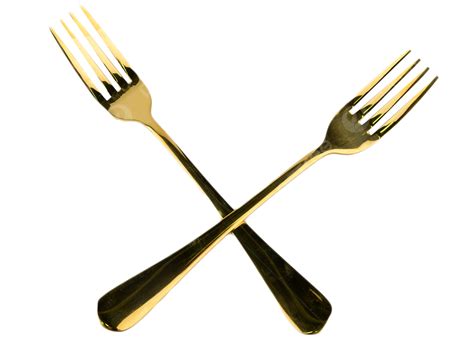 Metal Cutlery Two Forks Vector Metal Tableware Kitchen Utensils Png