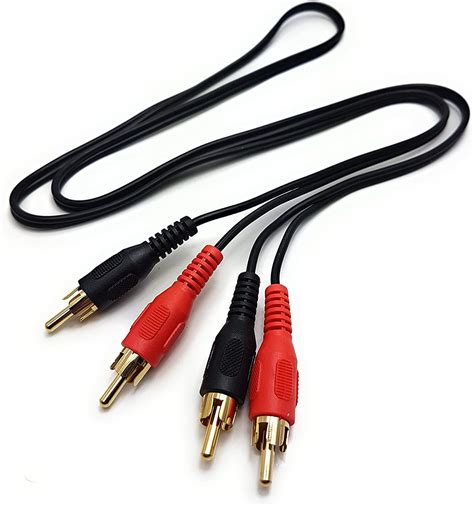 MainCore 50cm Long 2x RCA Male To 2x RCA Male Stereo Audio Cable For