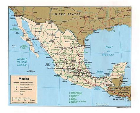 Large Political And Administrative Map Of Mexico With Roads Railroads