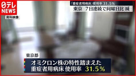 【新型コロナ】東京で1万5525人感染 重症者用病床の使用率315％に上昇 │ 【気ままに】ニュース速報