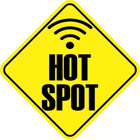 6inx6in Hot Spot Sticker Vinyl Decal Business Caution Sign Wi Fi