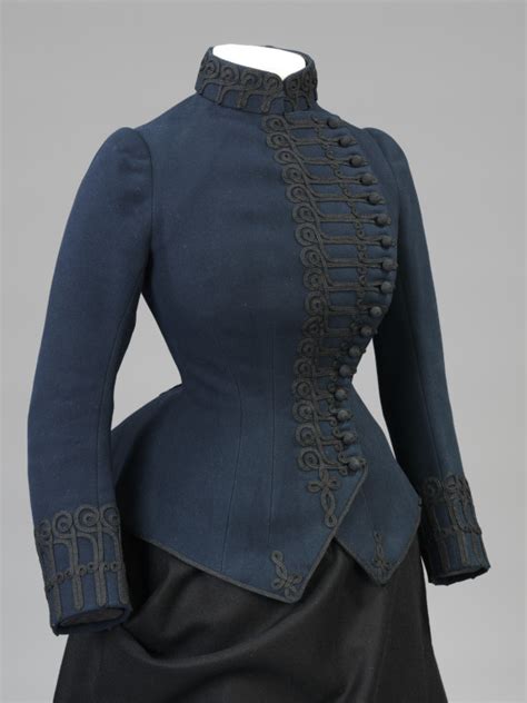 1885 British Riding Habit Jacket Flannel Fashion History