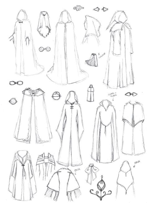 Red Riding Hood Cloak Design Sketch