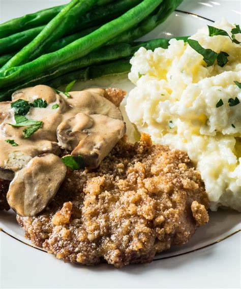 Freshly ground black pepper (to taste). Pork Schnitzel with Mushroom Gravy | Recipe (With images ...