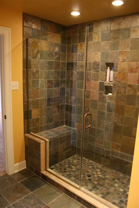 Black slate tiles are natural stone tiles which will look gorgeous in any room in your house. 30 Pictures of slate tile in bathroom shower