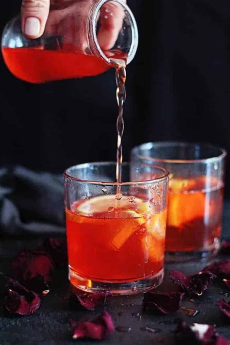 Bourbon chicken is a classic dish to drink bourbon, start by pouring it into a glass with a wide mouth so the glass is ¼ full. Rose + Rosé Bourbon Cocktail | HelloGlow.co