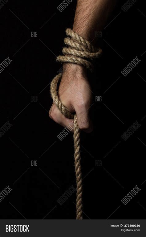 Male Hand Holds Rope Image And Photo Free Trial Bigstock