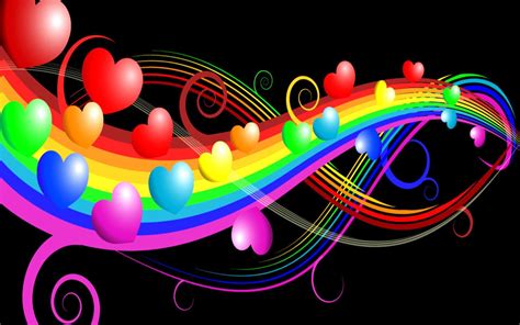 Rainbow Heart Wallpaper Wallpapersafari