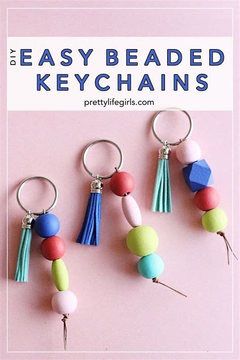 Easy Diy Beaded Keychains Diy Keychain Easy Diy Crafts For Kids