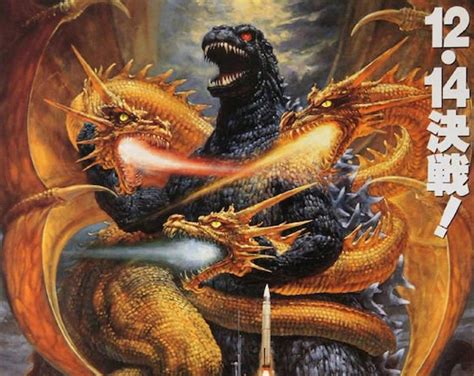 Godzilla Vs King Ghidora Japanese Movie Poster 24 In X 36 Etsy