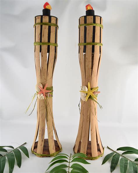 Flameless Diy Tiki Torches Crafts With Wrapping Paper Rolls