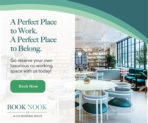 Book Nook Banner Ad Real Estate Marketing Design Coworking Space