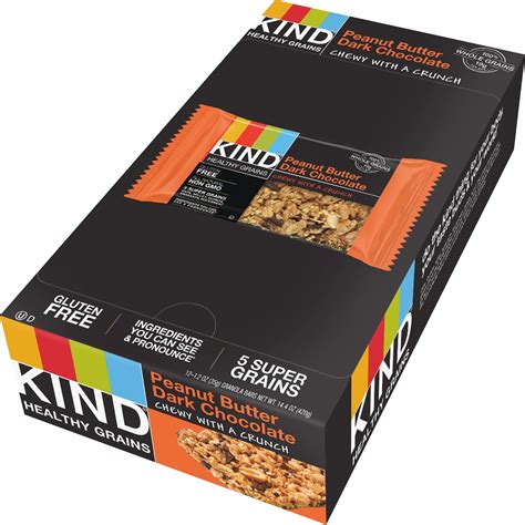 Kind Knd18083 Peanut Butterdark Chocolate Grains Bar 12 Box