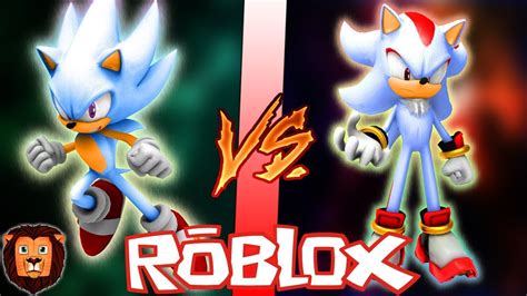 Hyper Sonic Vs Hyper Shadow Batalla De Personajes En Roblox Youtube