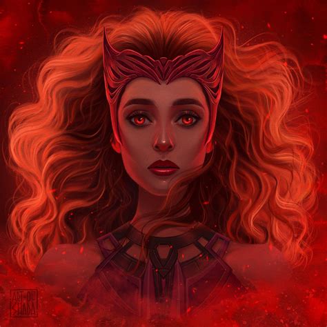Scarlet Witch Line Art