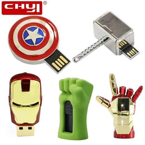 Chyi 20 Usb Flash Drive Avengers Iron Man Captain America Hulk Thor