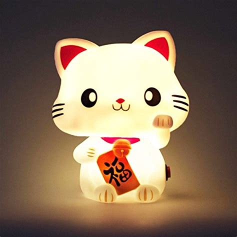 Smoko Maneki Neko Lucky Cat Lamp Cute Kawaii Kitty Light Brings Good