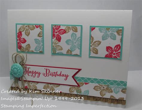 Favorite Card Layouts Diy Birthday Card Stamping Imperfection