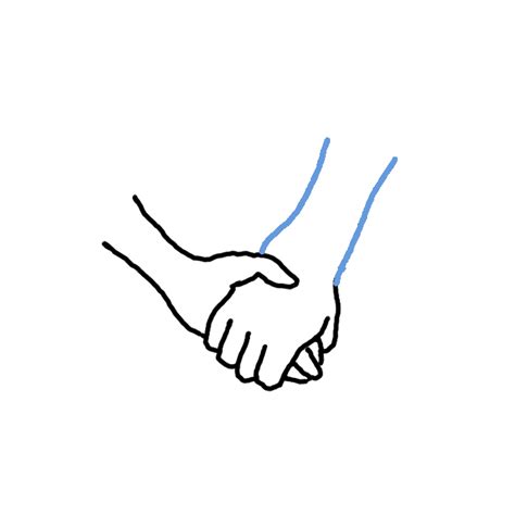 How To Draw Holding Hands Step By Step Easy Drawing Guides Drawing