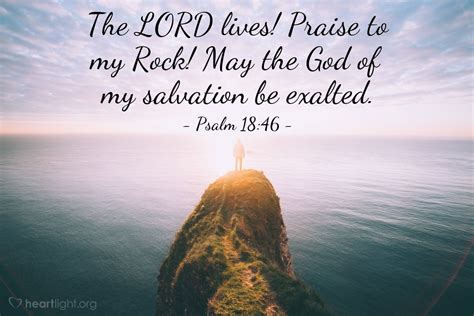Psalm 1846 Illustrated Praise To My Rock — Heartlight Gallery