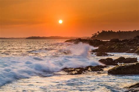 Beautiful Sunset On The Indian Ocean Stock Image Image Of Island