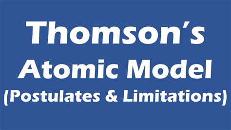 Thomsons Atomic Model Youtube