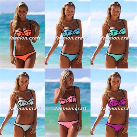 women bandage triangle bikini push up swimsuit bathing suit swimwear