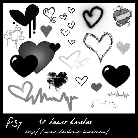 Amazing Collection With Over 100 Beautiful Heart Photoshop Brushes