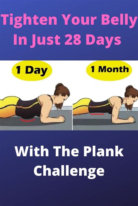 tighten your belly in just 28 days with the plank challenge plank challenge challenges exercise