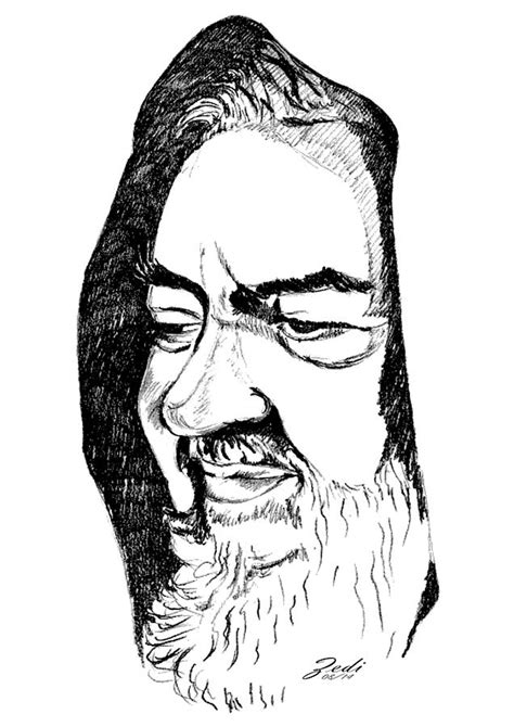 Portrait Of Padre Pio Digital Art By Ze Di Pixels