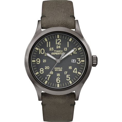 Timex Timex Mens Expedition Scout 40 Brown Leather Strap Watch