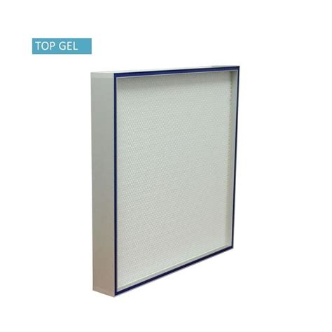 Extruded Aluminum Frame H14 Hepa Filter Top Side Gel Seal For Gmp Clean