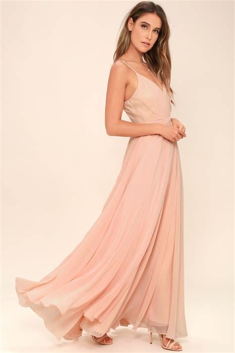 all about love blush pink maxi dress blush pink maxi dress lace chiffon bridesmaid dress