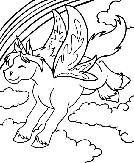 Gratis printbare kleurplaten met grote variëteit in thema's om uit te rennend paard kleurplaat. Neopets - Faerieland Colouring Pages