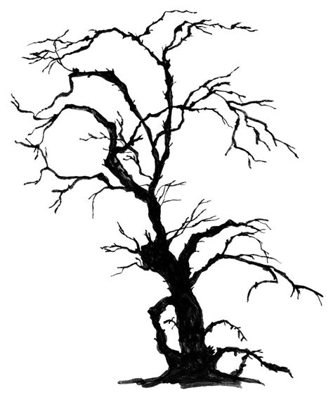 How To Draw A Haunted Tree At How To Draw