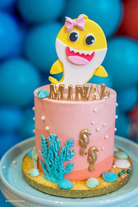 Baby Shark Cake From A Baby Shark Birthday Party On Karas Party Ideas