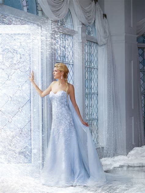 They love fashion and for their wedding day they can't think of a better idea then creating the most unique hand made dress and decorate with the best accessories. Disney Bridal Elsa 251 wedding dress from the Disney film ...