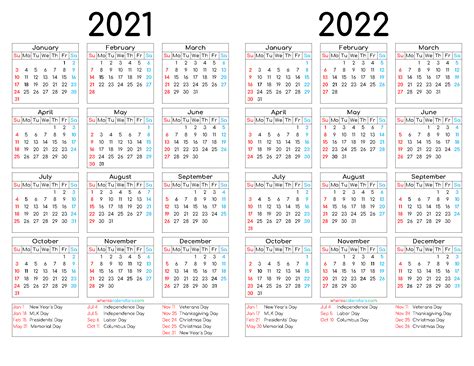 2021 Calendar 2022 Printable Pdf Printable World Holiday
