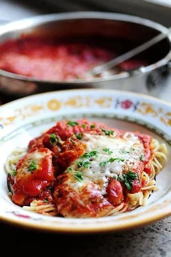 Bake until the cheeses are melted and the sauce is bubbling, 10 to 15 minutes. TPW_4580 | Chicken parmigiana, Pioneer woman recipes, Recipes