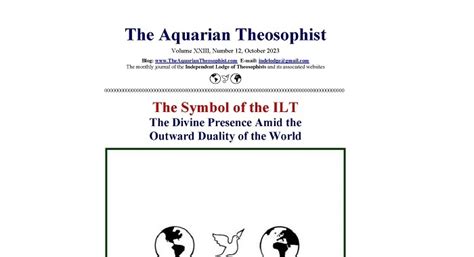 The Aquarian Theosophist October 2023