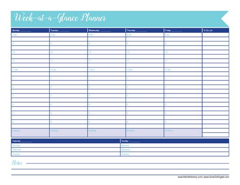 Week At A Glance 30 Days Of Free Printables Whisky Sunshine