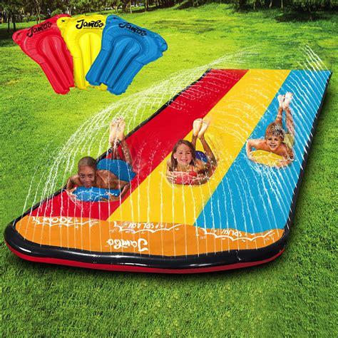buy jambo premium slip splash and slide with 3 bodyboards heavy duty water slide with advanced
